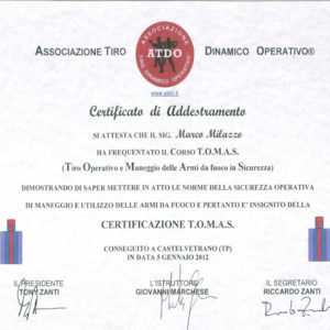 Certificazione tomas