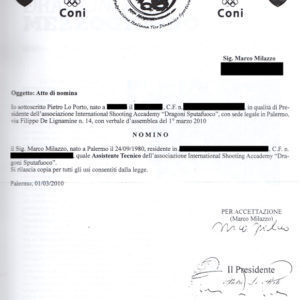 asd dragoni sputafuoco - nomina assistente tecnico